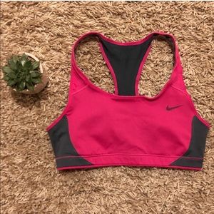 Nike Hot Pink Racerback Sports Bra in Size Small
